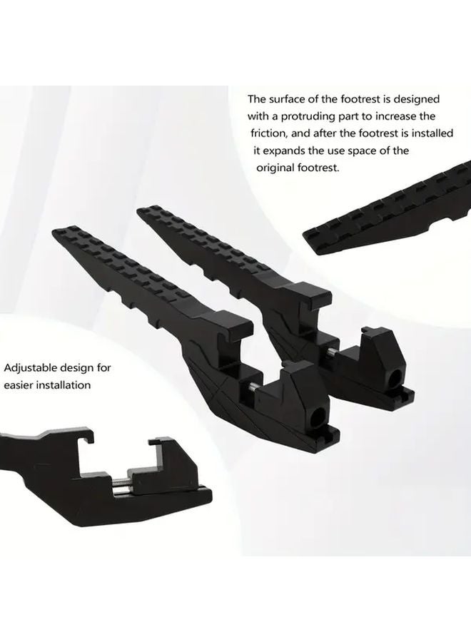 Black Adjustable CNC Foot Pegs For Surron Light Bee X S Dirt Bike - Image 3